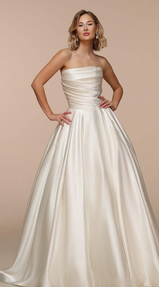 Model wearing a bridal dress